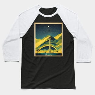 Brasilia Brazil Starry Night Vintage Tourism Travel Poster Baseball T-Shirt